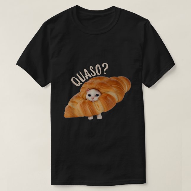 Croissant Cat Meme Shirt for Food Lovers T (Design framsida)