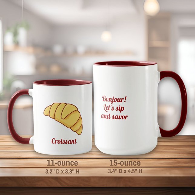 Croissant Coffee Mugg (Skapare uppladdad)