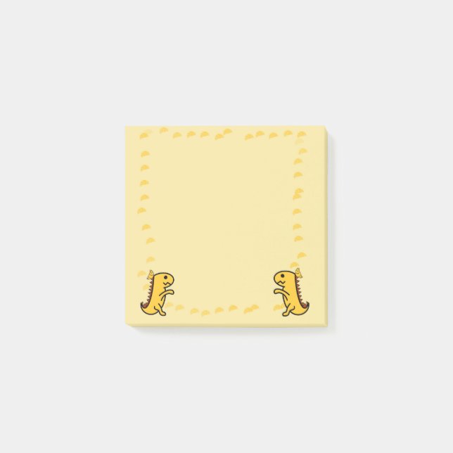 Croissant Dinosaur Sticky Notes Post-it Block (Framsida)
