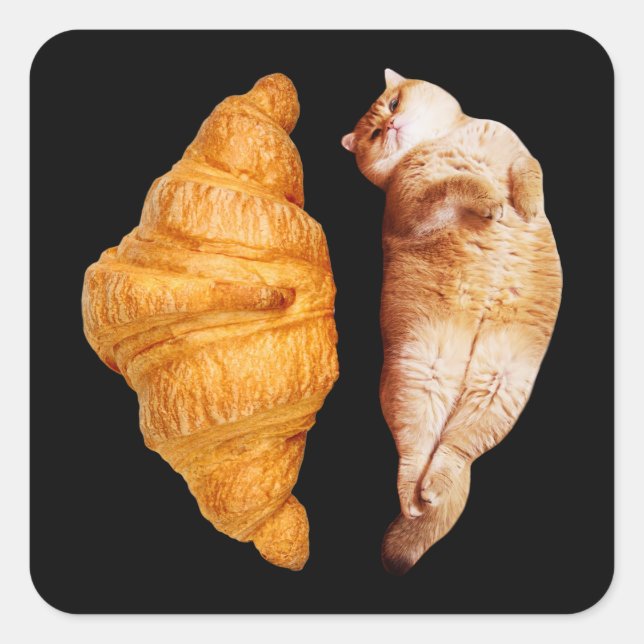 Croissant Fyrkantigt Klistermärke (Framsida)