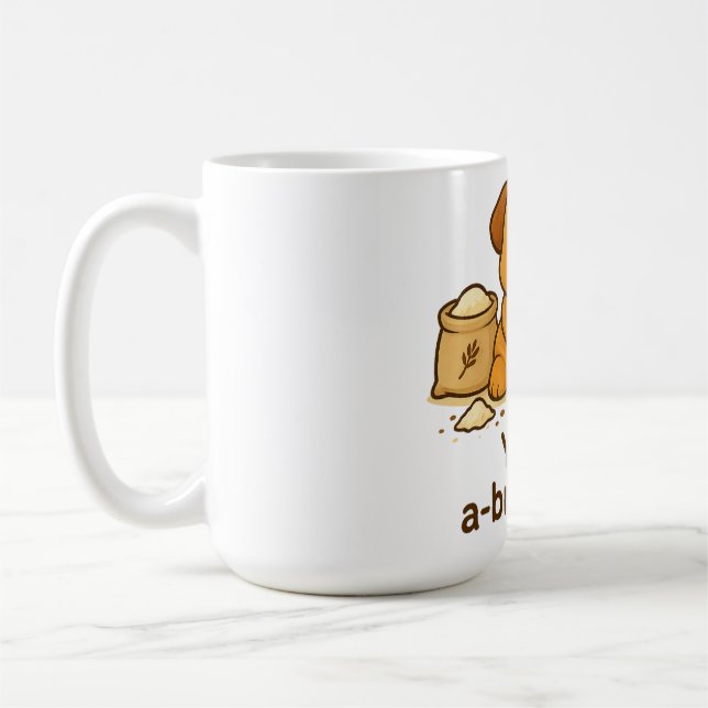 Croissant Hund Kaffemugg (Vänster)