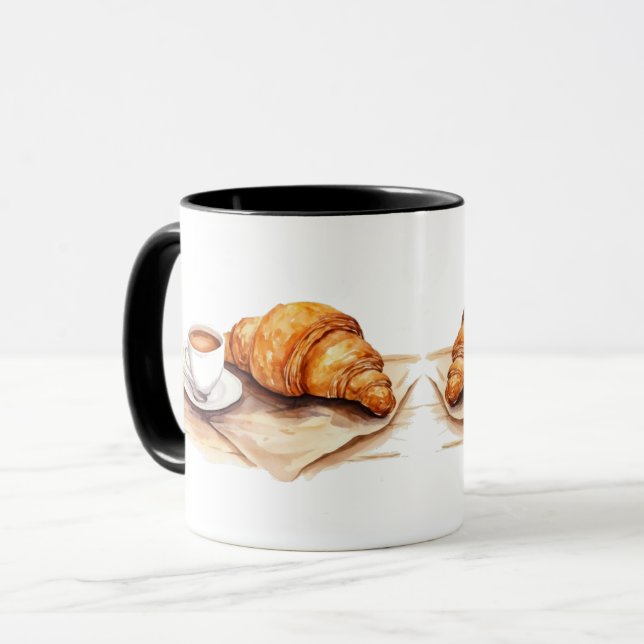 Croissant kaffe kopp (Framsida vänster)