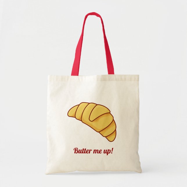 Croissant Large Tote Bag Tygkasse (Framsidan)