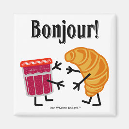Croissant och Sylt - Bonjour! Magnet