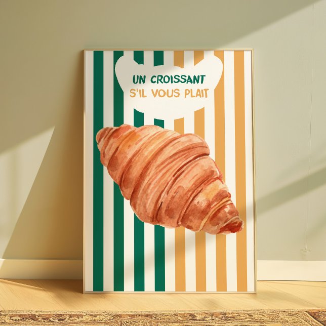 Croissant Poster French Bakery Kitchen Wall Art (Skapare uppladdad)