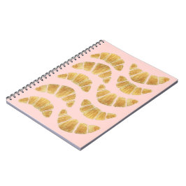 Croissant Ros Vattenfärg  Anteckningsbok