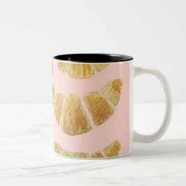 Croissant Ros Vattenfärg  Två-Tonad Mugg