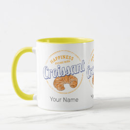Croissant Snack Vintage France Retro Breakfast Mugg