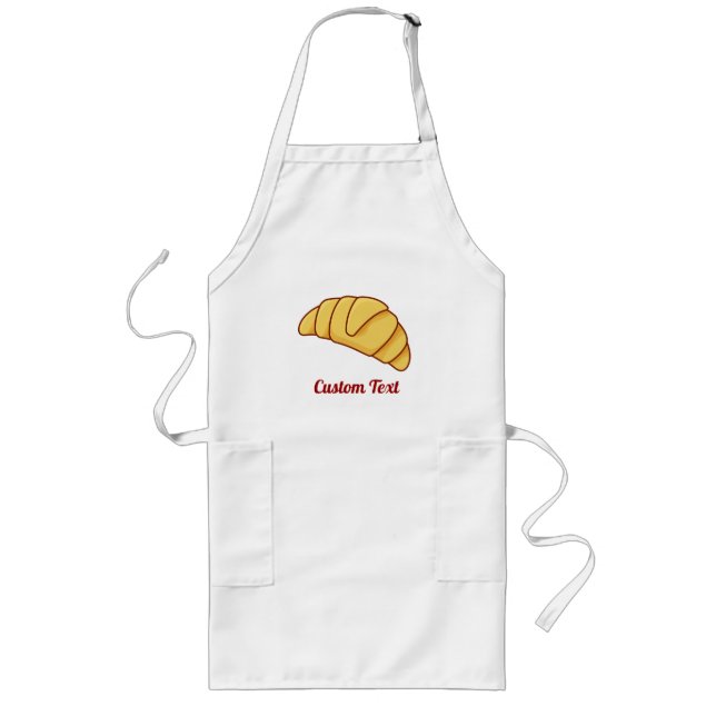 Croissant Vuxen Apron Långt Förkläde (Framsidan)