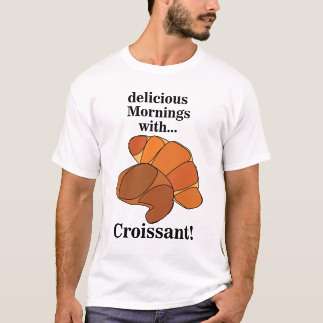 Croissant Wiener Matfood T Shirt (Framsida)