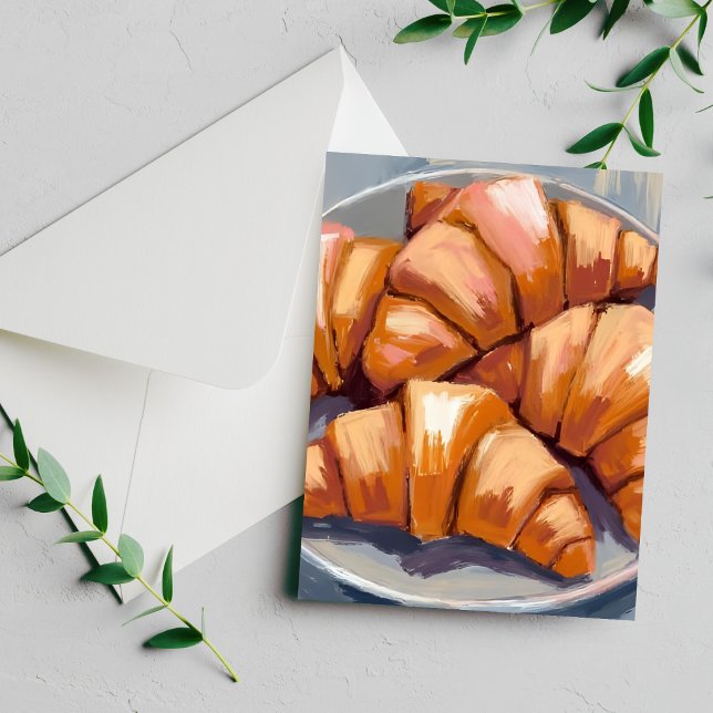 Croissants Fresh Bakery Painting Card (Skapare uppladdad)