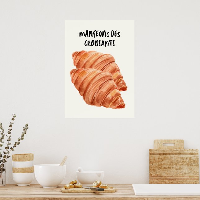 Croissants Poster (Kök)