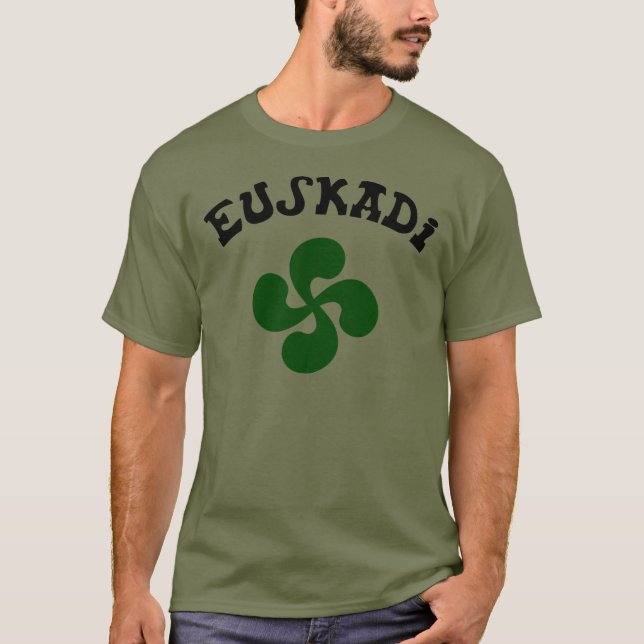 Croix Basque Euskadi Verte T Shirt (Framsida)
