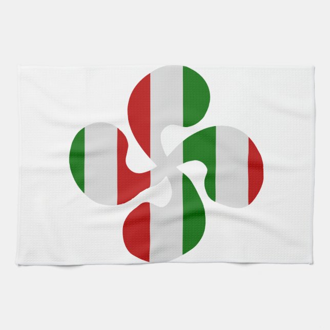 Croix Basque Multicouleurs Kökshandduk (Horisontell)