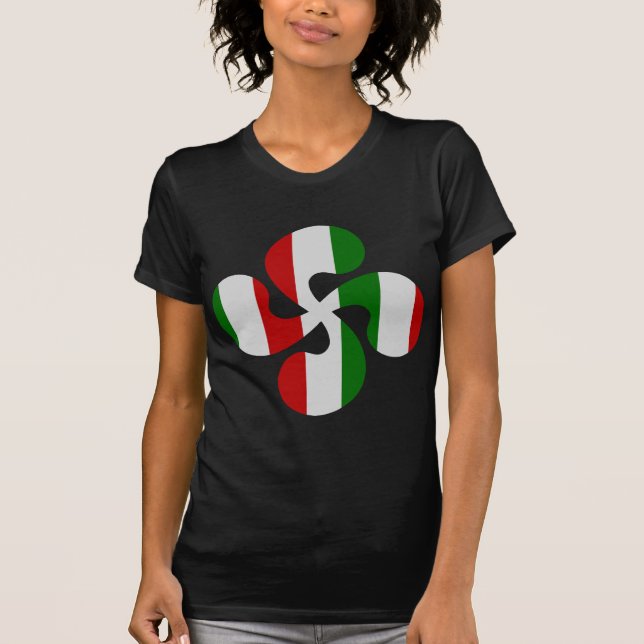 Croix Basque Multicouleurs Tee Shirt (Framsida)