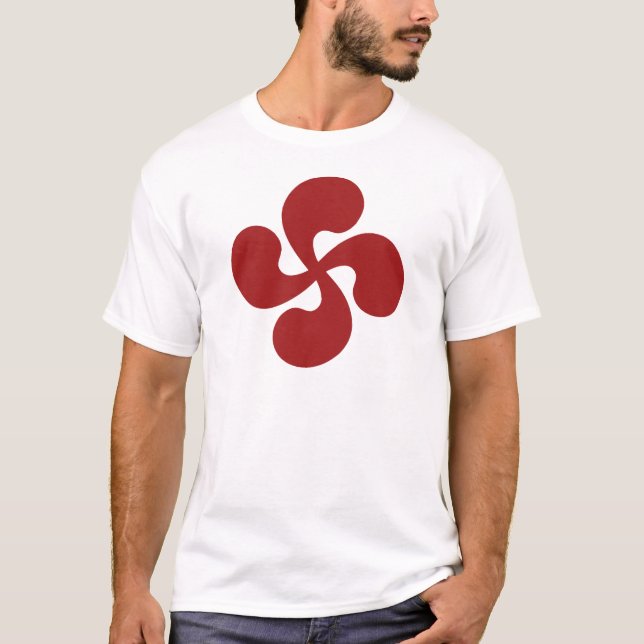 Croix Basque Rouge Lauburu T-shirt (Framsida)