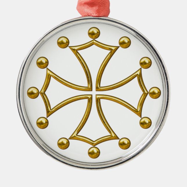 croix occitane julgransprydnad metall (Framsidan)