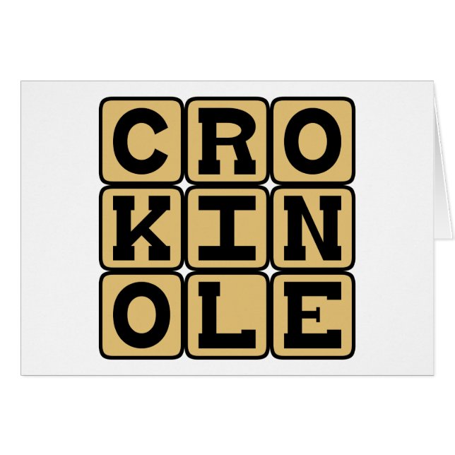Crokinole, Board Game Hälsningskort (Framsidan Horizontal)