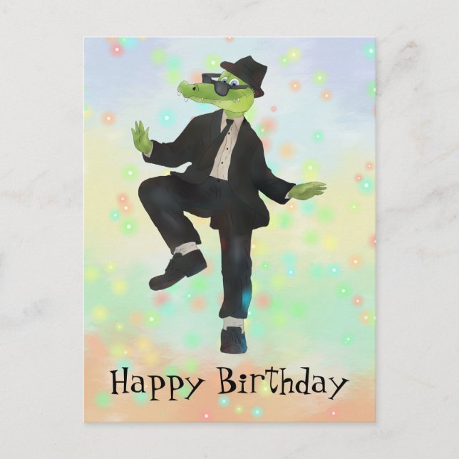 Croko Blues Brothers Postkarte Vykort (Framsida)