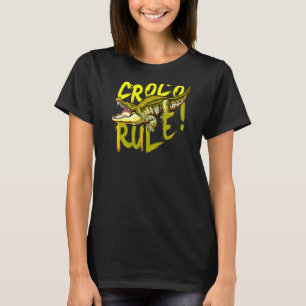Crokodil I Croco Rule I Aligator Predator Reptile T Shirt