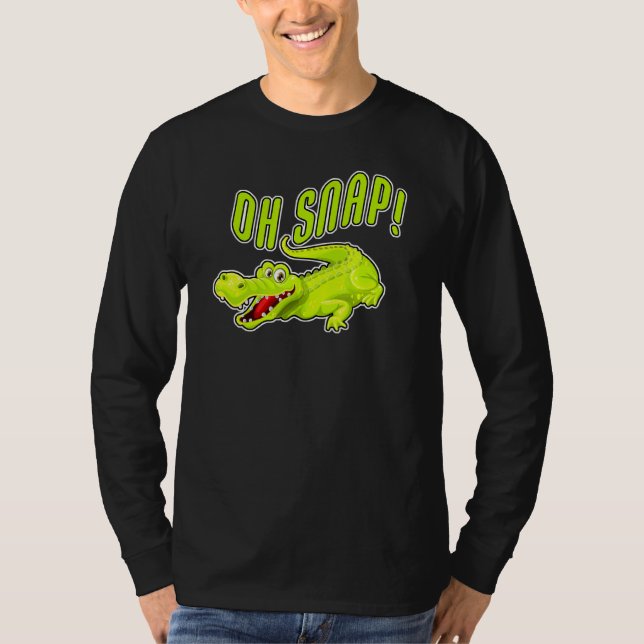 Crokodile Alligator Design Oh Snap Zoo T Shirt (Framsida)