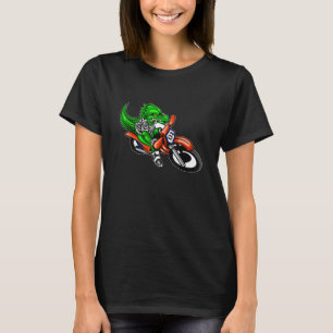 Crokodile Alligator Dirt Bike Motorcycle Biker mot T Shirt