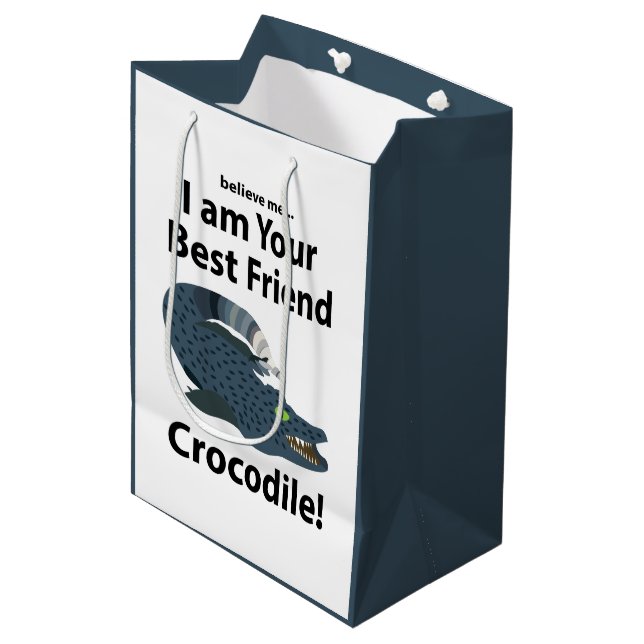 Crokodile Alligator Funny Crokodile (Framsidan Vinklad)