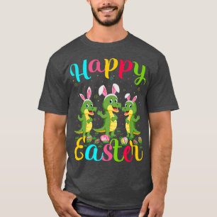 Crokodile Älskare Påskägg Bunny Crokodile Lycklig T Shirt