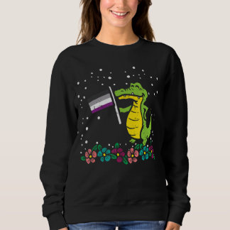 Crokodile Asexuell Flagga Animal Ace Pride Lgbtq W T Shirt