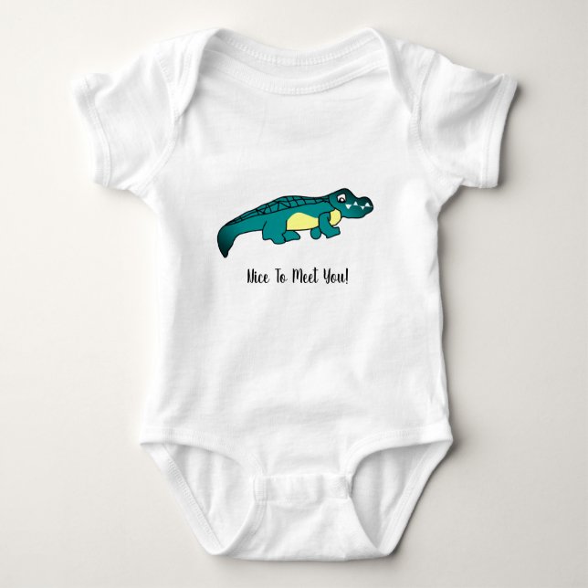 Crokodile Baby Bodykostym T Shirt (Framsida)
