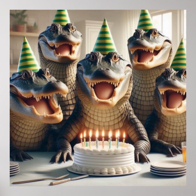 Crokodile Birthday Poster (Framsidan)