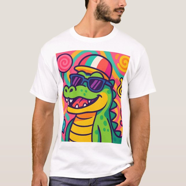 Crokodile Bomboncini Candy Meme T-Shirt (Framsida)