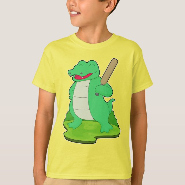 Crokodile Cricket fladdermus T Shirt (Framsida)