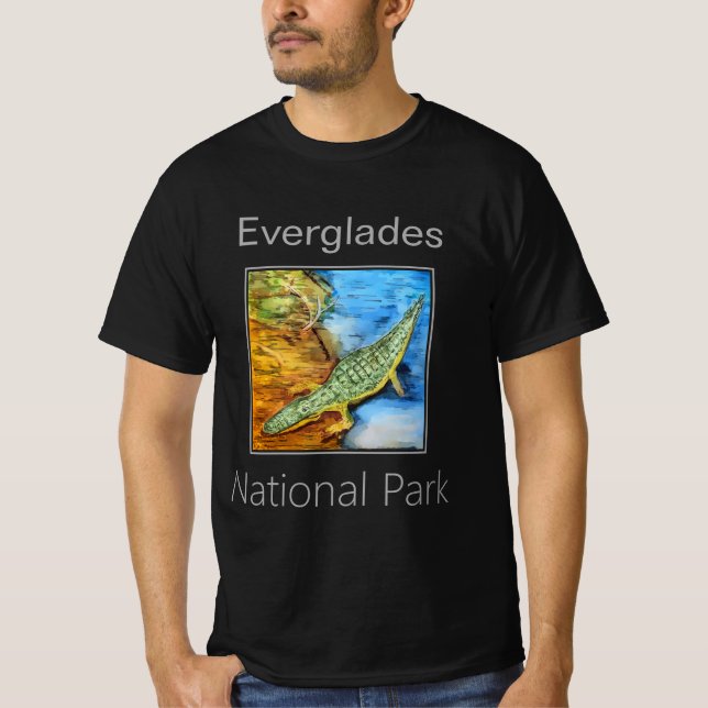 Crokodile, Everglades nationalpark T Shirt (Framsida)