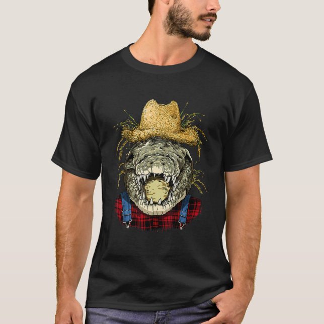 Crokodile Farmer Agriculture Rancher Allig T Shirt (Framsida)