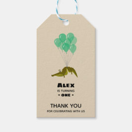 Crokodile Födelsedagsfest Tack Presentetikett