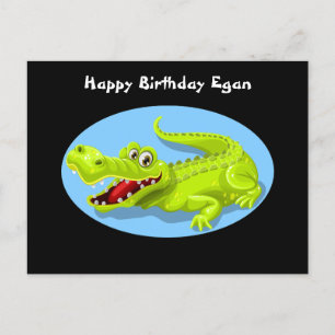 Crokodile Funny Birthday vykort
