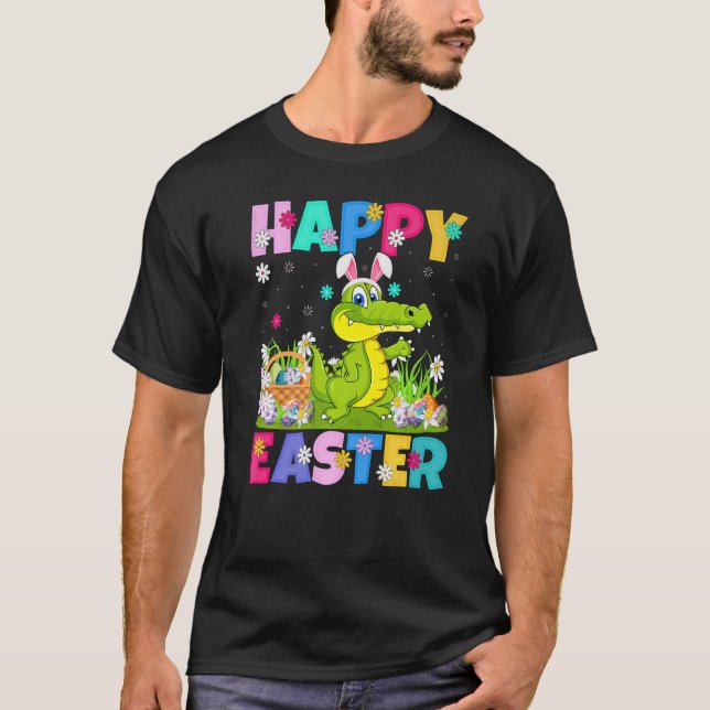 Crokodile Glad påsk Bunny Crokodile Påsk Sol T Shirt (Framsida)