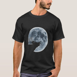 Crokodile Halloween Costume Måne Silhouette T Shirt