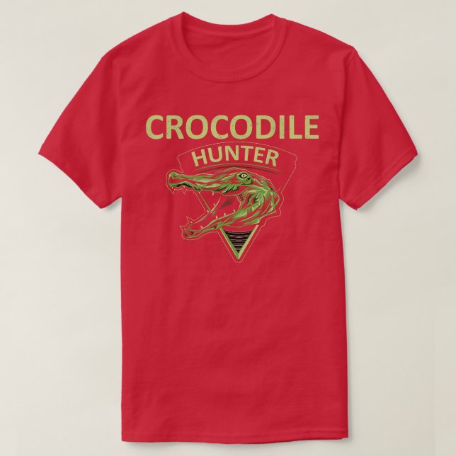 Crokodile Hunter Reptile Huntsman T Shirt (Design framsida)
