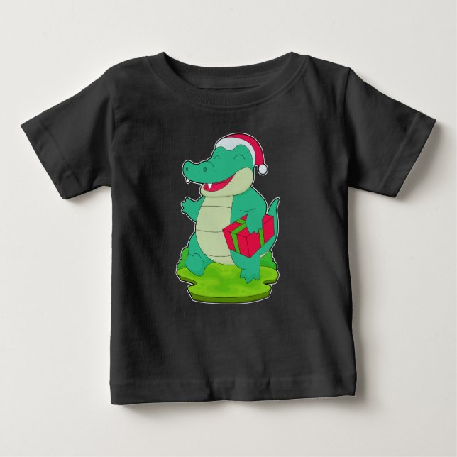 Crokodile jul Paket T Shirt (Framsida)