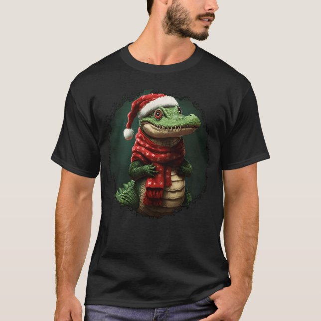 Crokodile-julfamiljen T Shirt (Framsida)