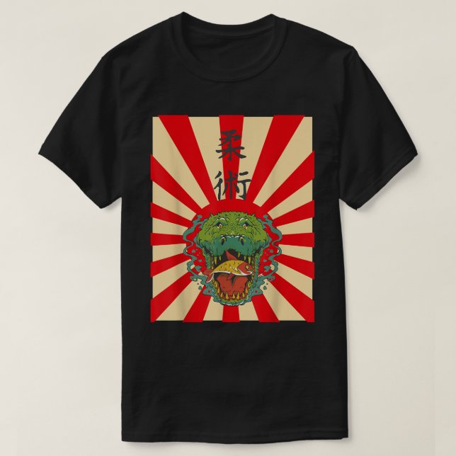Crokodile Kawaii Anime Alligator  T Shirt (Design framsida)