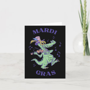 Crokodile Mardi Grawr Costume Mardi Gras Gator Man Kort