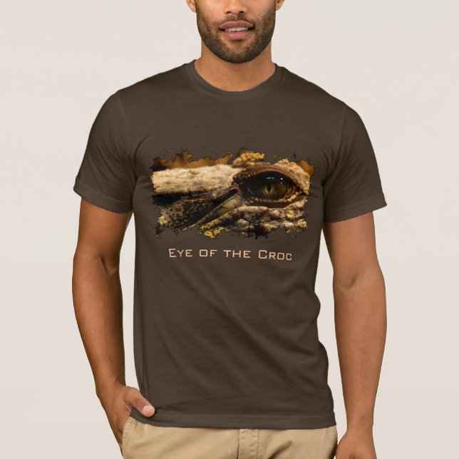 Crokodile Öga, Reptile, Wildlife, Animal Tee (Framsida)