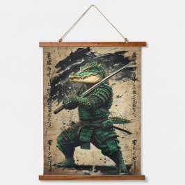 Crokodile Samurai Warrior - Japanska Bläck Stil