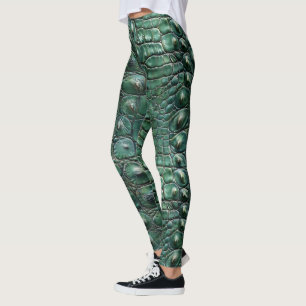 Crokodile Skin Mönster Leggings