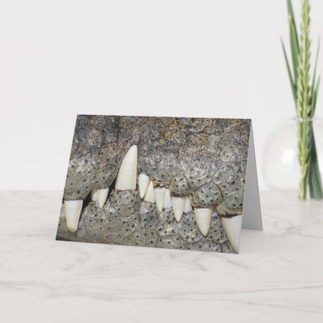 Crokodile Teeth-hälsningskort Kort (Framsida)
