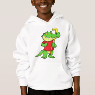 Crokodile vid Fält hockey med Stick T Shirt