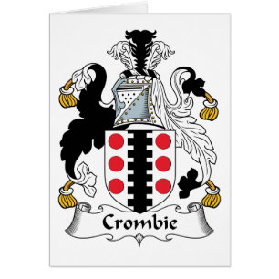 Crombie familjvapensköld hälsningskort